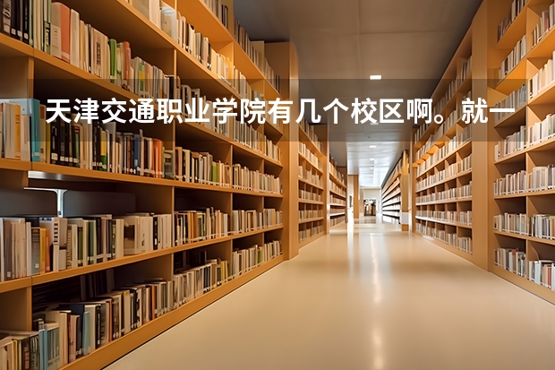 天津交通职业学院有几个校区啊。就一个吗?这学校怎么样啊？