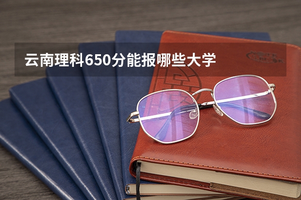 云南理科650分能报哪些大学