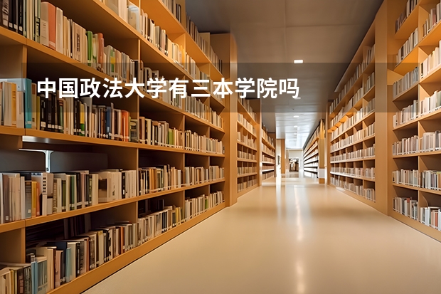 中国政法大学有三本学院吗