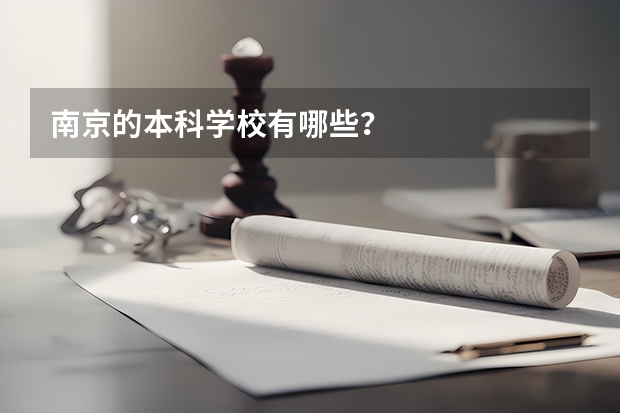 南京的本科学校有哪些？