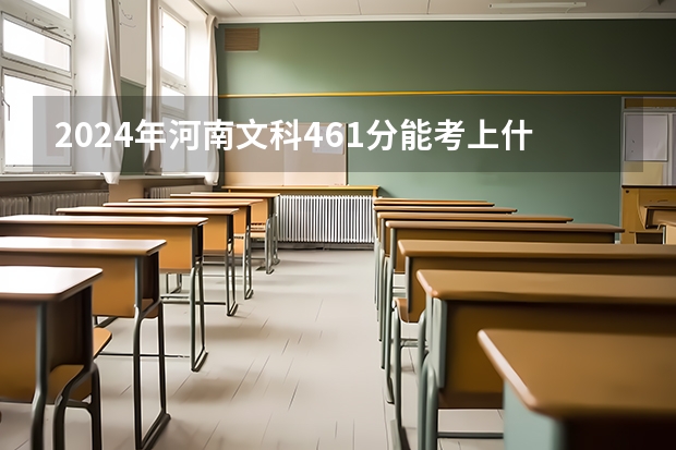 2024年河南文科461分能考上什么大学？