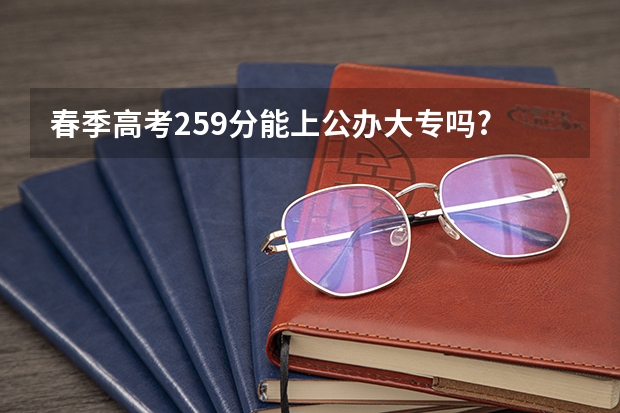 春季高考259分能上公办大专吗?