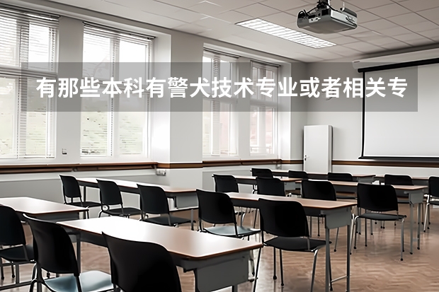 有那些本科有警犬技术专业或者相关专业，目前只知道中国刑警学院，那么请问这个专业招收文科女生吗？