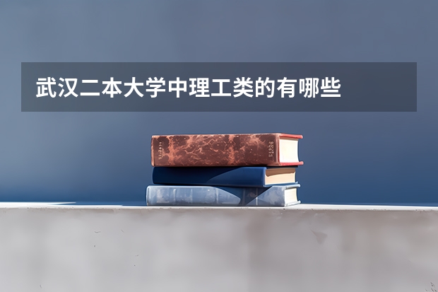 武汉二本大学中理工类的有哪些