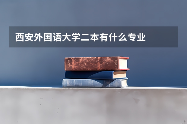 西安外国语大学二本有什么专业