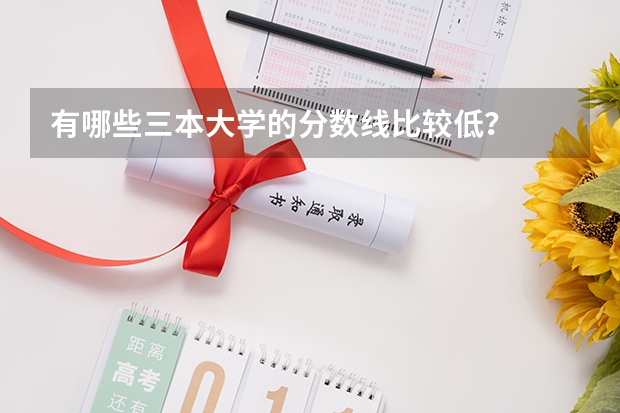 有哪些三本大学的分数线比较低？