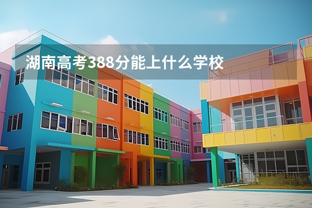 湖南高考388分能上什么学校